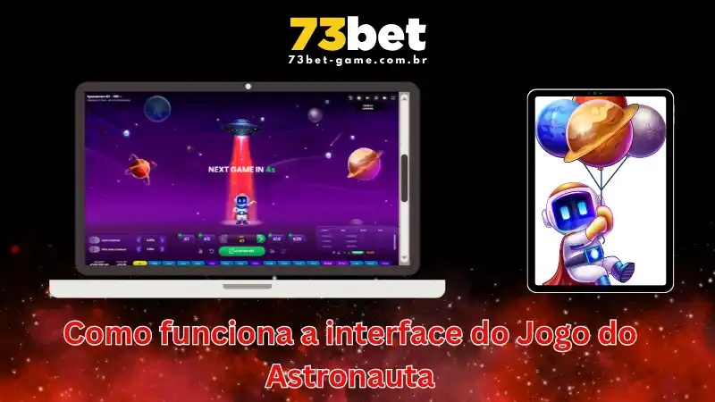 Interface do jogo Spaceman mostrando o astronauta e o painel de apostas