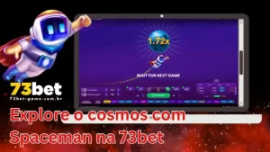Banner do jogo Spaceman, o Jogo do Astronauta, na 73bet